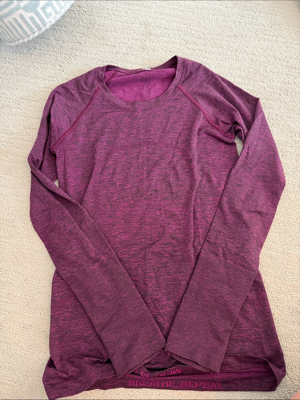 Breathable Long-Sleeve Active Top - Plum Pink